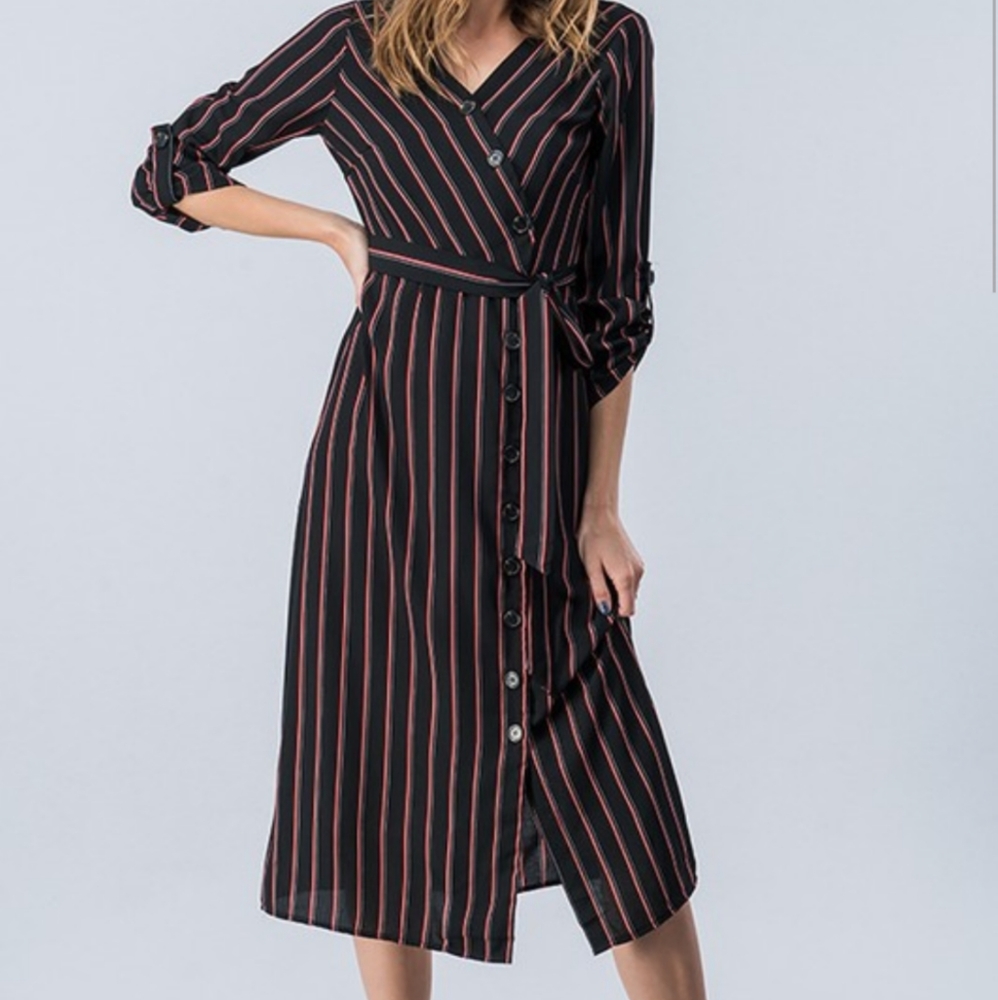 Stripe midi dress